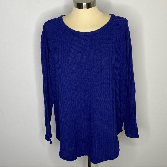 Chaser Blue Waffle Knit Thermal Top - Picture 2 of 8